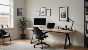 distance entre bureau et mur
