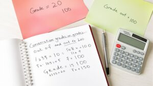 mettre une note sur 100 sur 20